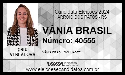 Candidato VÂNIA BRASIL 2024 - ARROIO DOS RATOS - Eleições