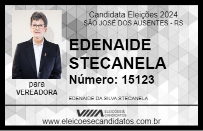 Candidato EDENAIDE STECANELA 2024 - SÃO JOSÉ DOS AUSENTES - Eleições