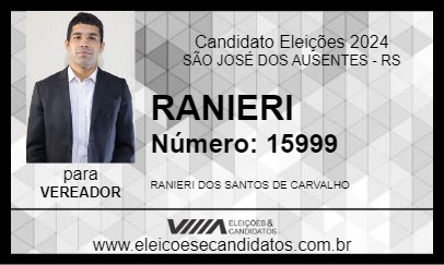 Candidato RANIERI 2024 - SÃO JOSÉ DOS AUSENTES - Eleições