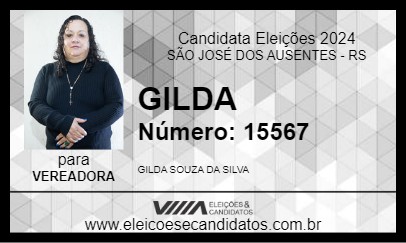 Candidato GILDA 2024 - SÃO JOSÉ DOS AUSENTES - Eleições