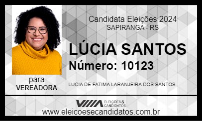 Candidato LÚCIA SANTOS 2024 - SAPIRANGA - Eleições