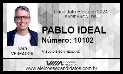 Candidato PABLO IDEAL 2024 - SAPIRANGA - Eleições