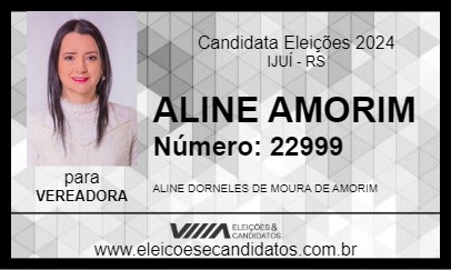 Candidato ALINE AMORIM 2024 - IJUÍ - Eleições