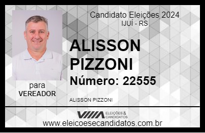 Candidato ALISSON PIZZONI 2024 - IJUÍ - Eleições