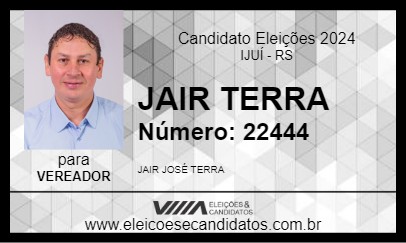 Candidato JAIR  TERRA 2024 - IJUÍ - Eleições