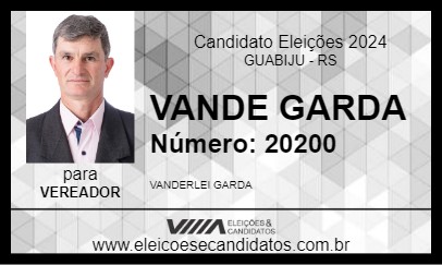 Candidato VANDE GARDA 2024 - GUABIJU - Eleições