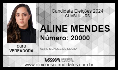 Candidato ALINE MENDES 2024 - GUABIJU - Eleições