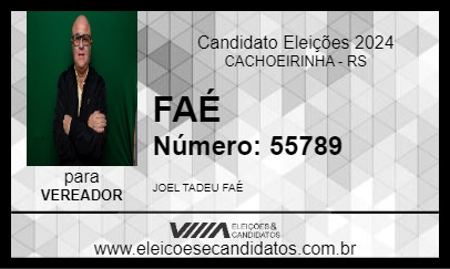 Candidato FAÉ 2024 - CACHOEIRINHA - Eleições