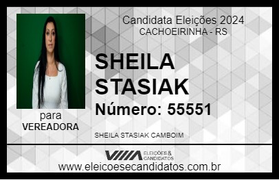 Candidato SHEILA STASIAK 2024 - CACHOEIRINHA - Eleições