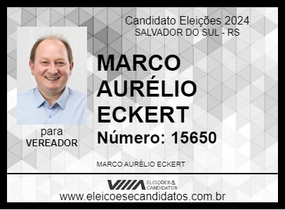 Candidato MARCO AURÉLIO ECKERT 2024 - SALVADOR DO SUL - Eleições