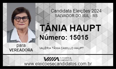 Candidato TÂNIA HAUPT 2024 - SALVADOR DO SUL - Eleições