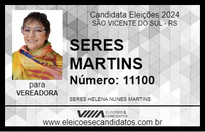 Candidato SERES MARTINS 2024 - SÃO VICENTE DO SUL - Eleições