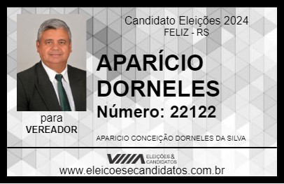 Candidato APARÍCIO DORNELES 2024 - FELIZ - Eleições