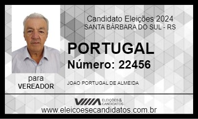 Candidato PORTUGAL 2024 - SANTA BÁRBARA DO SUL - Eleições