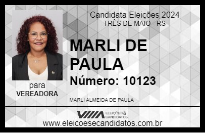 Candidato MARLI  DE PAULA 2024 - TRÊS DE MAIO - Eleições