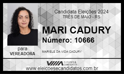 Candidato MARI CADURY 2024 - TRÊS DE MAIO - Eleições