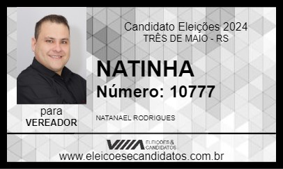 Candidato NATINHA 2024 - TRÊS DE MAIO - Eleições