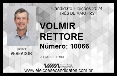 Candidato VOLMIR RETTORE 2024 - TRÊS DE MAIO - Eleições