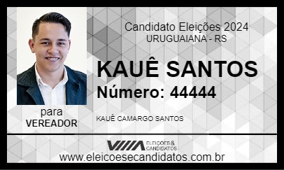 Candidato KAUÊ SANTOS 2024 - URUGUAIANA - Eleições