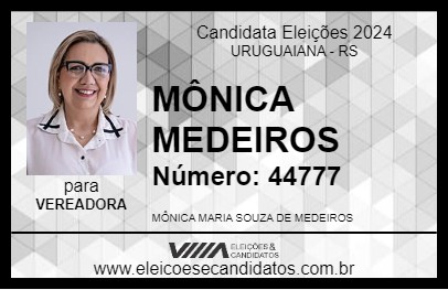 Candidato MÔNICA MEDEIROS 2024 - URUGUAIANA - Eleições