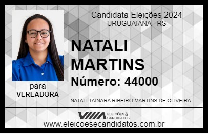 Candidato NATALI MARTINS 2024 - URUGUAIANA - Eleições