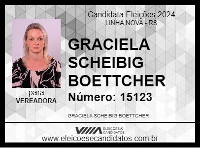 Candidato GRACIELA SCHEIBIG BOETTCHER 2024 - LINHA NOVA - Eleições