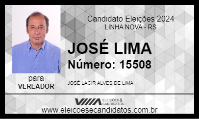 Candidato JOSÉ LIMA 2024 - LINHA NOVA - Eleições