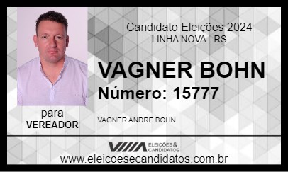 Candidato VAGNER BOHN 2024 - LINHA NOVA - Eleições