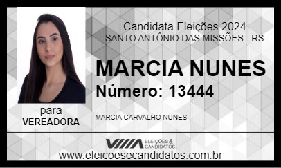 Candidato MARCIA NUNES 2024 - SANTO ANTÔNIO DAS MISSÕES - Eleições