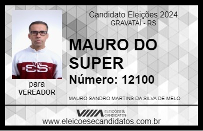 Candidato MAURO DO SUPER 2024 - GRAVATAÍ - Eleições