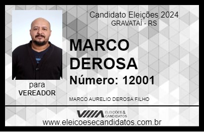 Candidato MARCO DEROSA 2024 - GRAVATAÍ - Eleições