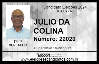 Candidato JULIO DA COLINA 2024 - GUAÍBA - Eleições