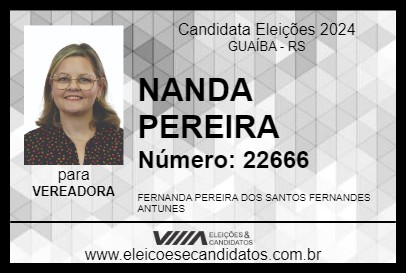 Candidato NANDA PEREIRA 2024 - GUAÍBA - Eleições