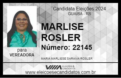 Candidato MARLISE ROSLER 2024 - GUAÍBA - Eleições