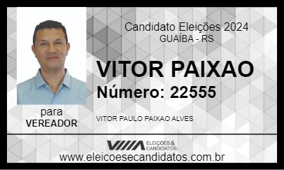 Candidato VITOR PAIXAO 2024 - GUAÍBA - Eleições