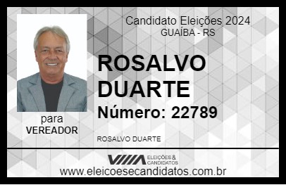 Candidato ROSALVO DUARTE 2024 - GUAÍBA - Eleições