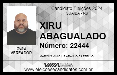 Candidato XIRU ABAGUALADO 2024 - GUAÍBA - Eleições