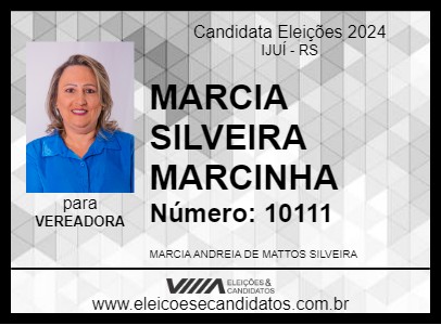 Candidato MARCIA SILVEIRA  MARCINHA 2024 - IJUÍ - Eleições