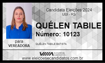 Candidato QUÉLEN TABILE 2024 - IJUÍ - Eleições