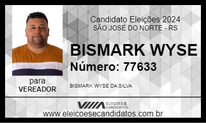 Candidato BISMARK WYSE 2024 - SÃO JOSÉ DO NORTE - Eleições