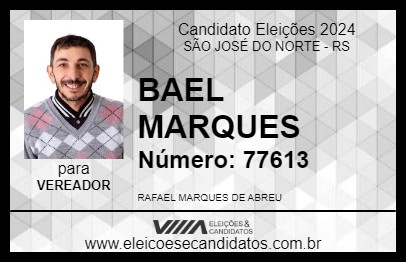 Candidato BAEL MARQUES 2024 - SÃO JOSÉ DO NORTE - Eleições