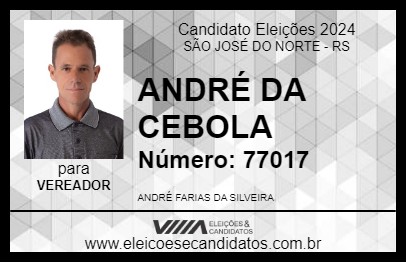 Candidato ANDRÉ DA CEBOLA 2024 - SÃO JOSÉ DO NORTE - Eleições