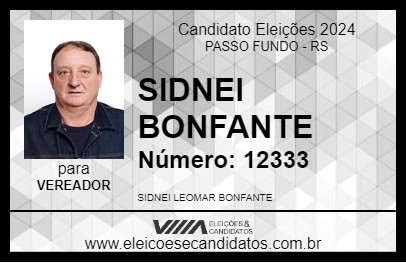 Candidato SIDNEI BONFANTE 2024 - PASSO FUNDO - Eleições