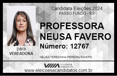 Candidato PROFESSORA NEUSA FAVERO 2024 - PASSO FUNDO - Eleições