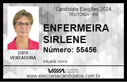 Candidato ENFERMEIRA SIRLENE 2024 - TEUTÔNIA - Eleições