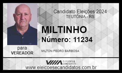 Candidato MILTINHO 2024 - TEUTÔNIA - Eleições