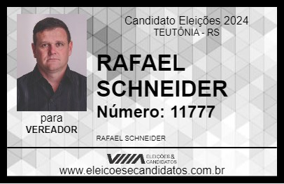 Candidato RAFAEL SCHNEIDER 2024 - TEUTÔNIA - Eleições