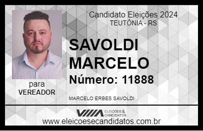 Candidato SAVOLDI MARCELO 2024 - TEUTÔNIA - Eleições