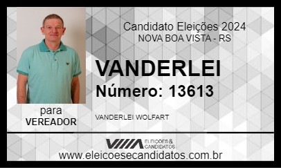 Candidato VANDERLEI 2024 - NOVA BOA VISTA - Eleições