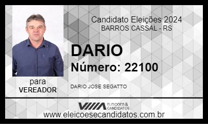 Candidato DARIO 2024 - BARROS CASSAL - Eleições